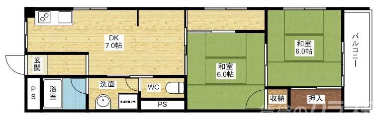 高木ハイツの間取り