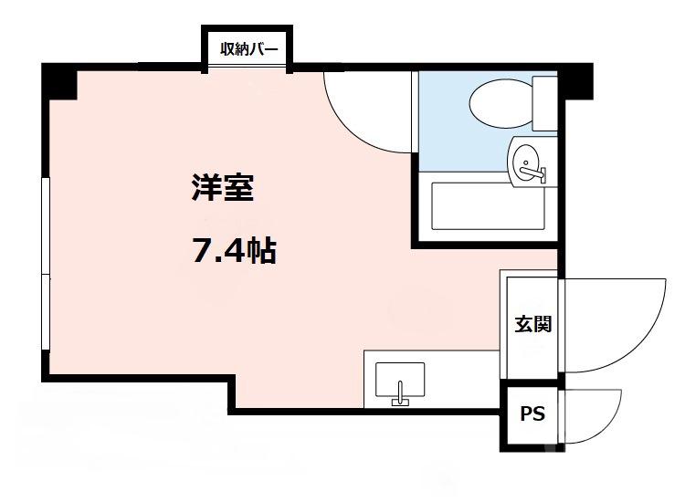 中の島町の完工年月(1984年6月)築の賃貸マンションの間取り