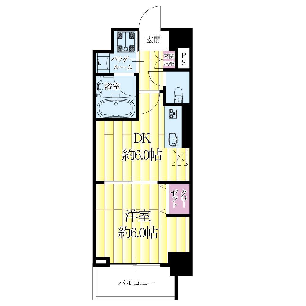 片山町の完工年月(2015年1月)築の賃貸マンションの間取り