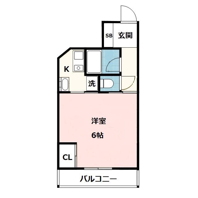 岸部中の完工年月(1989年1月)築の賃貸マンションの間取り