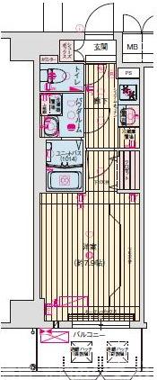 プレサンス京都北野白梅町の間取り