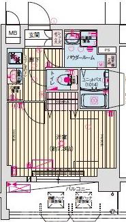 プレサンス京都北野白梅町の間取り