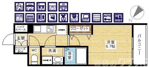 レジュールアッシュ淡路駅前の間取り