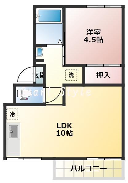 白川台の完工年月(1989年3月)築の賃貸アパートの間取り