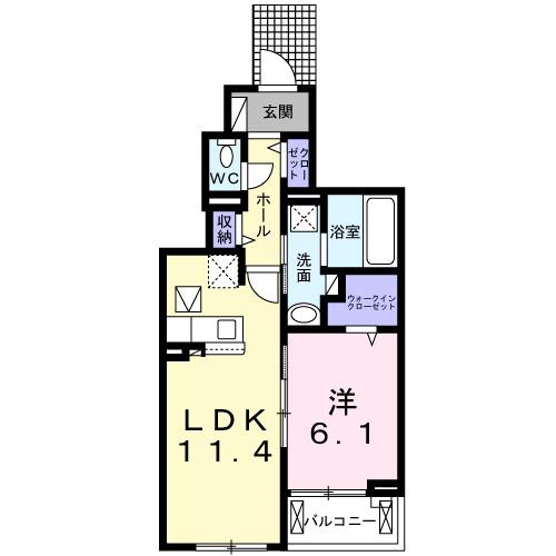 鳥飼西の完工年月(2022年12月)築の賃貸アパートの間取り