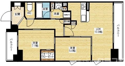 シティカレント新大阪の間取り