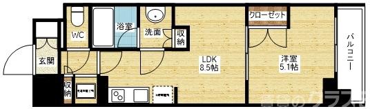 シティカレント新大阪の間取り