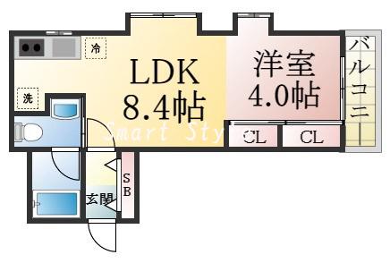 ワコーレヴィータ須磨浦通の間取り