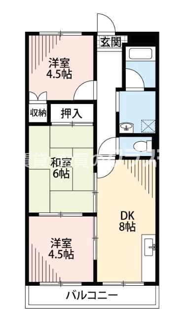 スリースター鶴町の間取り