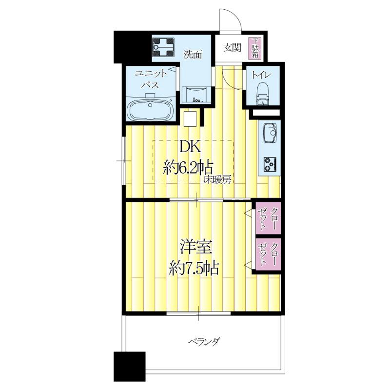 泉町の完工年月(2007年3月)築の賃貸マンションの間取り