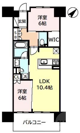 千里丘新町の完工年月(2020年2月)築の賃貸マンションの間取り