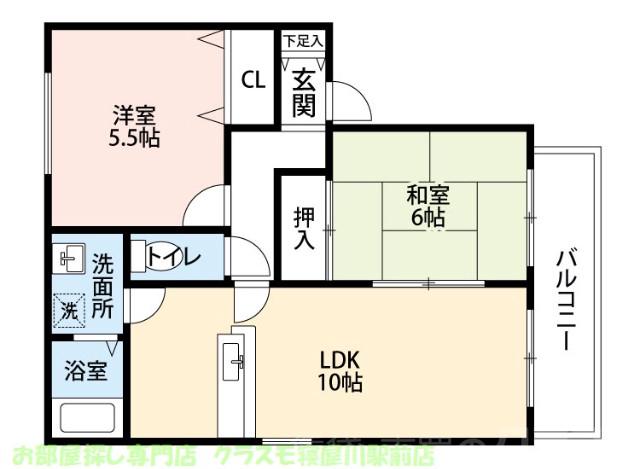 クイーンズヒルFの間取り