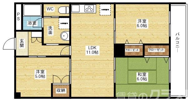 シャンボール東三国の間取り