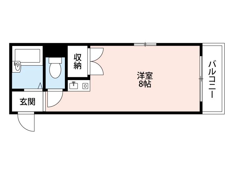 寿町の完工年月(1989年8月)築の賃貸マンションの間取り