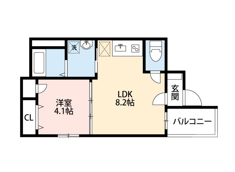 内本町の完工年月(2022年12月)築の賃貸アパートの間取り