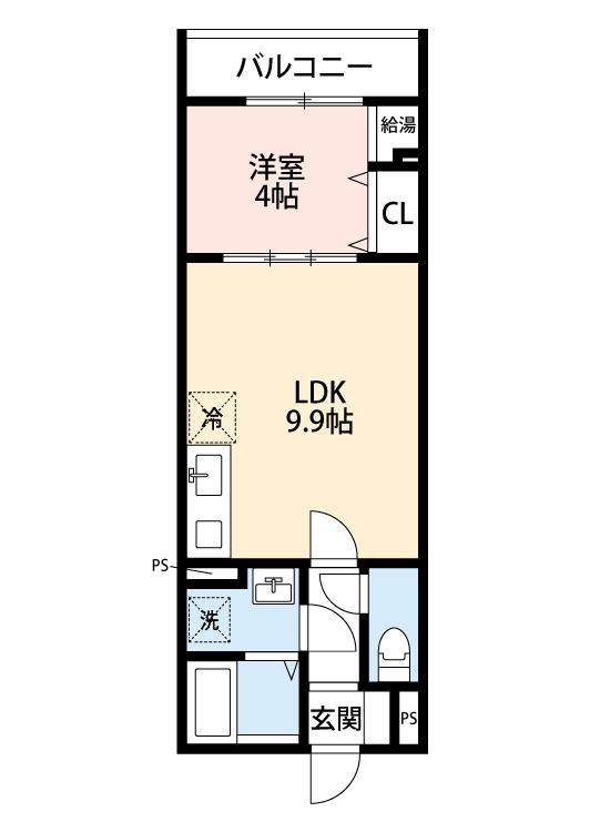 天道町の完工年月(2022年12月)築の賃貸アパートの間取り