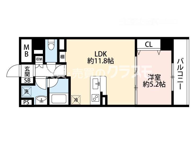千島の完工年月(2016年2月)築の賃貸マンションの間取り