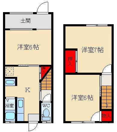 寿町59-17テラスハウスの間取り