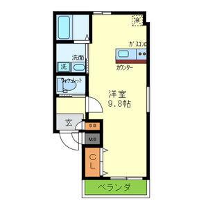 清和園町の完工年月(2019年3月)築の賃貸アパートの間取り