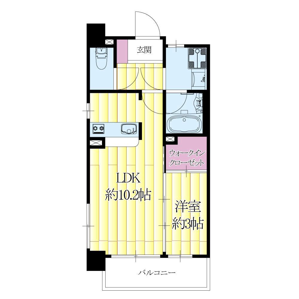 寿町の完工年月(2010年11月)築の賃貸マンションの間取り