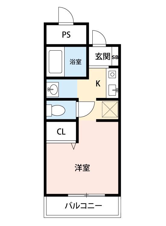 岸部中の完工年月(1989年1月)築の賃貸マンションの間取り
