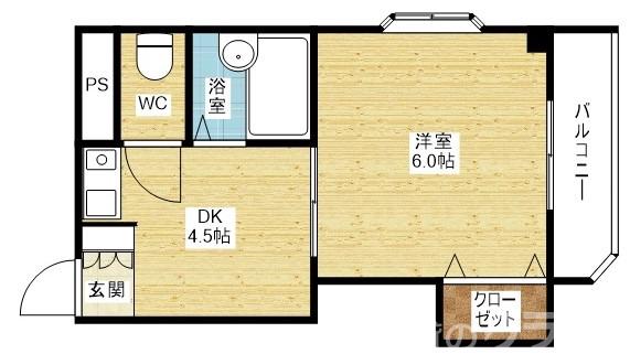豊里の完工年月(1995年3月)築の賃貸マンションの間取り