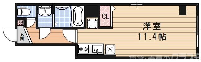 attrice東堀川(アトリーチェ東堀川)の間取り