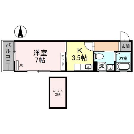 ドーリアNIJO駅東の間取り