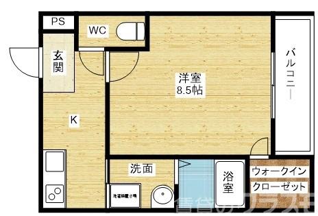 野中北の完工年月(2023年2月)築の賃貸アパートの間取り