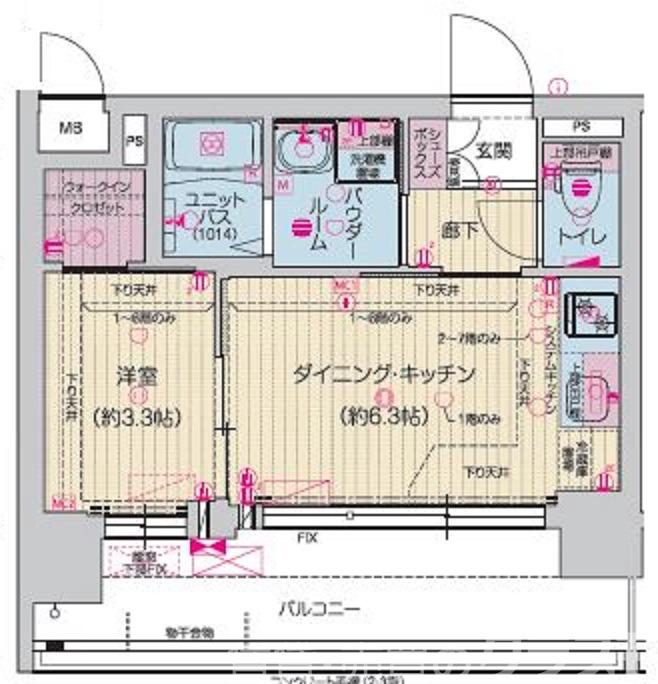 プレサンスTHE KYOTO東福寺WESTの間取り