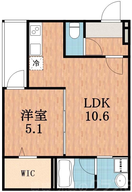 遠里小野の完工年月(2023年3月)築の賃貸アパートの間取り