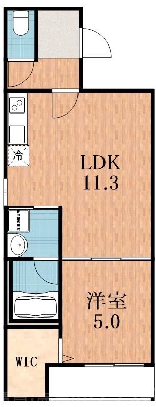 遠里小野の完工年月(2023年3月)築の賃貸アパートの間取り
