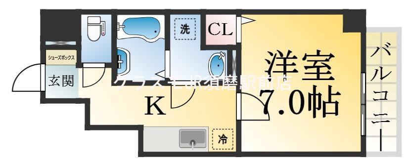 衣掛町の完工年月(2012年3月)築の賃貸マンションの間取り