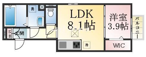 川西通の完工年月(2022年10月)築の賃貸アパートの間取り
