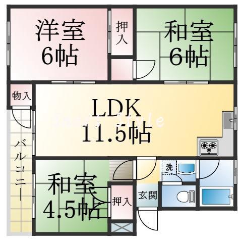 東垂水住宅2号棟の間取り