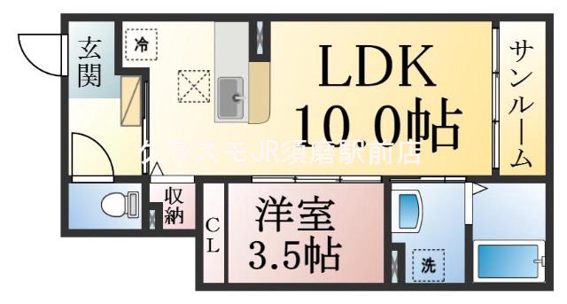 妙法寺の完工年月(2011年11月)築の賃貸アパートの間取り