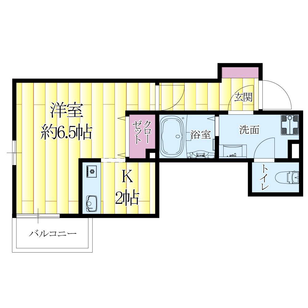 泉町の完工年月(2001年8月)築の賃貸マンションの間取り