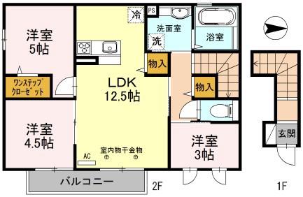 メゾン ド フルールⅡの間取り