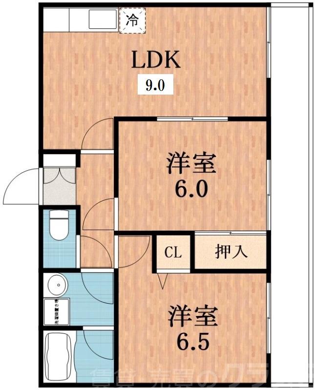 帝塚山中の完工年月(1998年9月)築の賃貸マンションの間取り