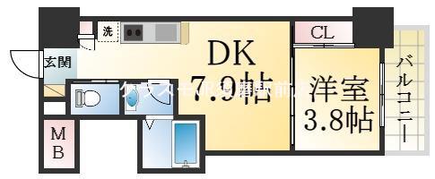 クローバー・マーレ神戸の間取り