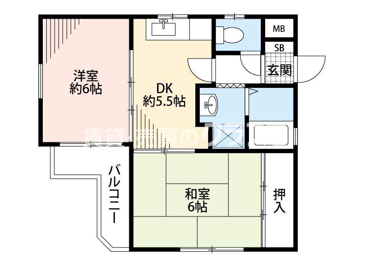 ハイツノダの間取り