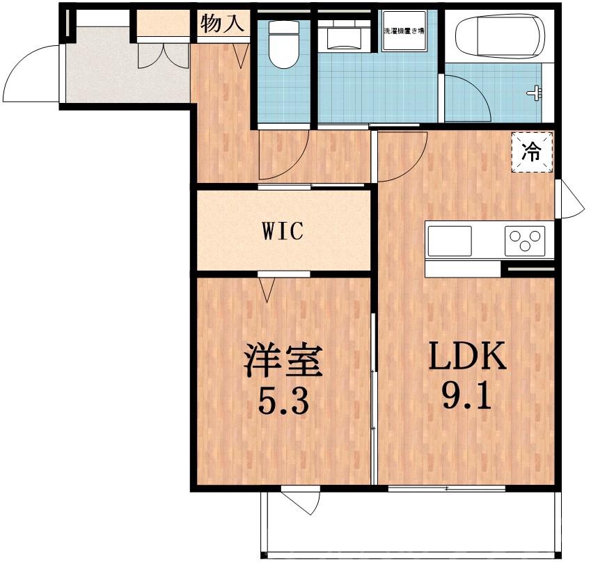 今川の完工年月(2023年8月)築の賃貸アパートの間取り