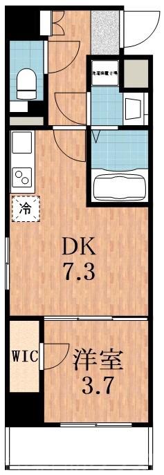 旭町の完工年月(2023年6月)築の賃貸マンションの間取り