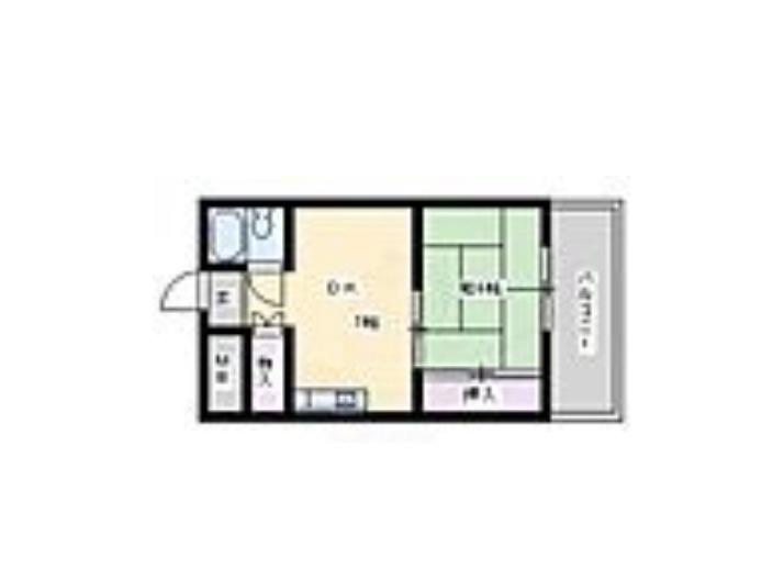 泉町の完工年月(1988年9月)築の賃貸マンションの間取り