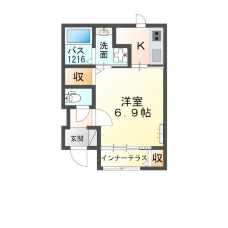 原町の完工年月(2023年7月)築の賃貸アパートの間取り