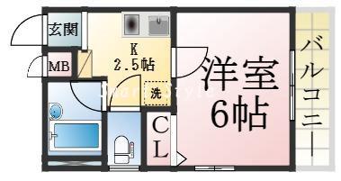 城が山の完工年月(1994年3月)築の賃貸アパートの間取り