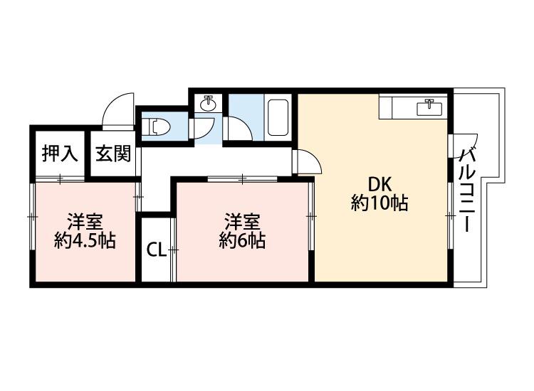 佐井寺の完工年月(1978年1月)築の賃貸マンションの間取り
