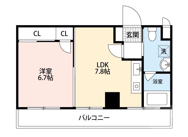 片山町の完工年月(1990年3月)築の賃貸アパートの間取り