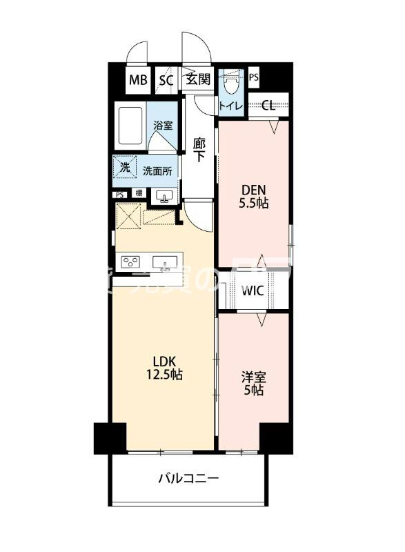 三軒家東の完工年月(2024年2月)築の賃貸マンションの間取り