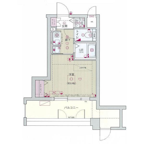 エステムコート京都河原町プレジールの間取り